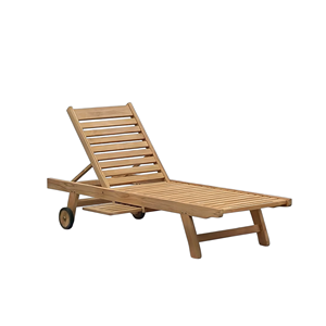 Dernier design de chaise longue pliante en bois massif, écologique et durable, avec coussins, pour la plage, la piscine, les meubles de loisirs, Indonésie, SOLDE - Product Image 1