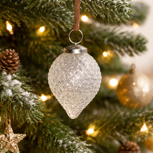 <b>Pinecone</b> Hanging Ornament | Clear Glass Ball Christmas | Tree Decor Festive | Home Party Decoration | Foam Material Bauble - Product Image 5
