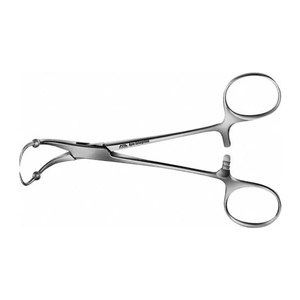 Pinces chirurgicales manuelles courbées de qualité supérieure, à mâchoires à billes en acier de 135 mm, pour instruments médicaux, type Roeder Towel Clamps, certifiées CE - Product Image 1