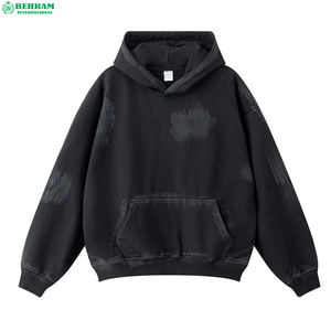 New Arrive Custom logo Heavy Weight <b>Vintage</b> Pullover Hoodie Men Acid Washed <b>Oversized</b> Plus Size Hoodies & <b>Sweatshirts</b> - Product Image 2