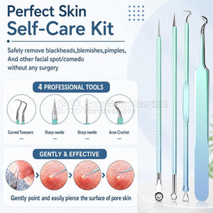 Portable Blackhead <b>Remover</b> Kit With Fine Tip Tools For Gentle Facial Cleaning Daily Skincare And Pore Care Blackhead <b>Remover</b> Kit - Product Image 4