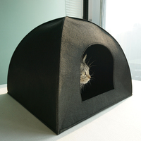 Triangle Feline House Hut Filz Haustier Bett Katzen zelt Höhle für Kätzchen und kleine Hunde mit wasch barem Kissen