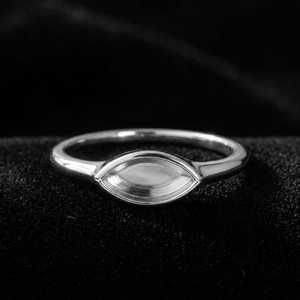 Anillo de Plata de Ley 925 Maciza con Bisel Marquise de 6x12mm para Resina, Cenizas y Leche Materna, para Creación de Joyas DIY - Product Image 5