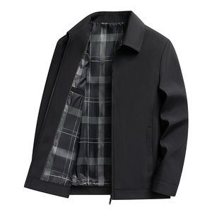 Chaqueta Bomber para Hombre, Primavera-Otoño, Servicio OEM, Logotipo Frontal, Corte Regular, Cierre de Cremallera, Forro Negro, Estilo Casual - Product Image 1