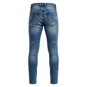 Jean en denim pour homme, taille mi-haute, coupe droite, respirant, en coton écoresponsable avec élasthanne, pantalon décontracté d'été, exporté du Bangladesh - Product Image 4