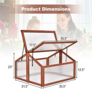 Per 35.5 all'ingrosso \ "X 31.5 \" X 23.0 \ "Box in legno serra da giardino - Product Image 4