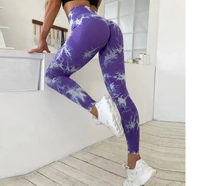 เลกกิ้งผู้หญิงสไตล์ทันสมัยพร้อมลายพิมพ์ล่าสุด ลายเรียบ OEM ชุดโยคะแบบซับลิเมชั่น - Product Image 5