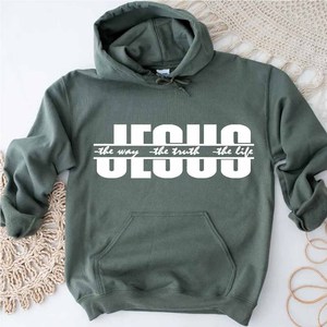 Sudadera con Logo de Chenilla de Algodón para Hombre, Mujer y Jóvenes, con la Frase 'Jesus Is Lord', para la Universidad Cristiana, Venta al Por Mayor de Fábrica - Product Image 4