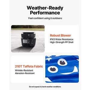 Ventilateur gonflable publicitaire pour extérieur, 6 pieds de haut, avec fonction de danse, 1/15 HP, IPX3, pour les entreprises et les magasins - Product Image 5