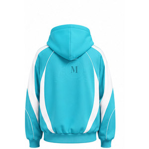 Conjunto Deportivo Personalizado con Logotipo, Color Turquesa y Blanco, Sudadera con Capucha y Cierre Completo, Pantalones de 450 g/m² - Product Image 5
