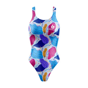 Luuk International Maillot de bain une pièce pour femme, imprimé abstrait bleu, séchage rapide, en spandex et polyester - Product Image 5