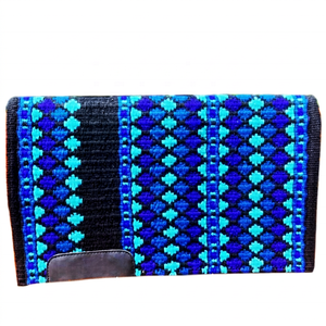 Tapis de selle de course équestre occidentale élégant et personnalisé en laine australienne et cuir, avec doublure en feutre de laine épaisse, durable et confortable pour l'équitation - Product Image 1