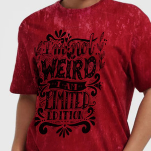 Camiseta Gráfica Roja Vintage para Mujer, Lavado Ácido, Cuello Redondo, Manga Corta, Corte Ajustado, Ecológica, 100% Algodón, Estampado de Letras, Top Informal - Product Image 3