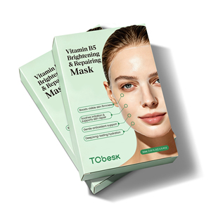 Masque en tissu réparateur éclaircissant à la vitamine B5 TC'besk, hydrate, apaise et soutient la barrière cutanée, masque pour le visage pour tous types de peaux - Product Image 3