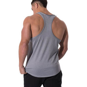 Camiseta sin mangas para hombre de algodón blanco y negro a la moda con logotipo personalizado de alta calidad para entrenamiento de Culturismo - Product Image 2