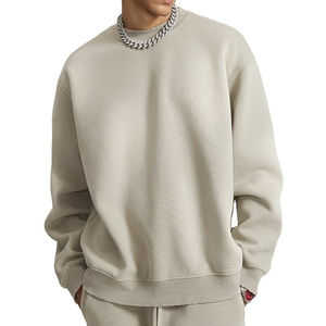 Custom Blank Drop Shoulder Sweatshirt Oversized Crew Neck Heavyweight Cotton Sweatshirt Acid <b>Washed</b> Casual Sweatshirt for Men - Product Image 1