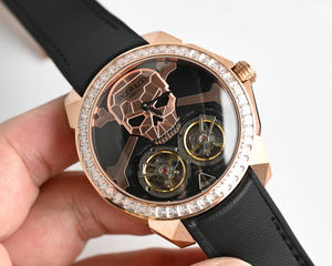 Reloj Automático de Lujo de 46 mm con Diseño de Calavera, Oro Rosa, Tourbillon Volante Triaxial Doble, Día de Muertos, Jacob - Product Image 2