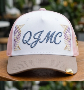 Gorras de Béisbol con Paneles Blancos, Rosas y Grises, con Logotipo Bordado, de Algodón Premium, Ajustables, para Moda Urbana y Mercancía de Marca - Product Image 1