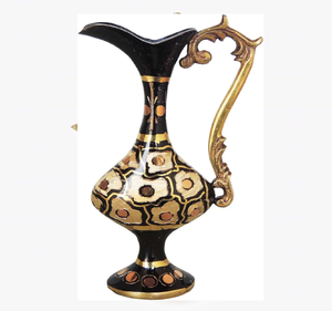 Miroir Surahi en laiton doré antique, orné et élégant, de style royal, avec motifs abstraits détaillés, finition polie, prix de gros - Product Image 5