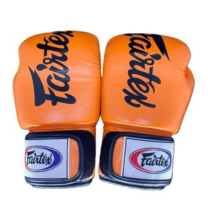 Guantes de Boxeo Fairtex Profesionales de Cuero Auténtico Naranja para Entrenamiento y Combate, Modelo CP-BG-73 - Product Image 6