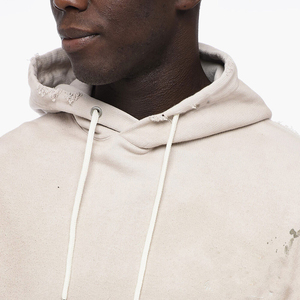 เสื้อฮู้ดดี้ผู้ชายปักลาย Tackle Twill ผ้าฟอกสีแบบ Distressed พร้อมลายกราฟิกปัก - Product Image 4