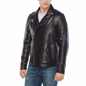 Meilleure Vente : Blouson de Moto en Cuir Noir pour Homme – Coupe Slim, Dernier Style, Vêtement Tendance Streetwear – Prix de Gros - Product Image 5