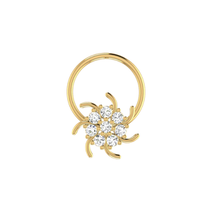 AJRETAIL 0.07 Ct Round Brilliant Cut 14K Gold Luxury <b>Nose</b> Pin for Women with HI Color and VS-SI Clarity - Product Image 1