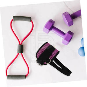 สายรัดข้อเท้าแบบหนานุ่มคุณภาพสูงพร้อมคุณสมบัติปรับระดับได้ พิมพ์โลโก้ได้ตามต้องการ สำหรับเครื่องเคเบิลแมชชีนและการออกกำลังกายขาแบบคิกแบ็ค - Product Image 2