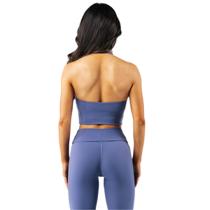 Aura Lilly Tank Top Halter Sculptant pour Femme, Bleu Poussière, pour Yoga, Gym, Entraînement et Usage Quotidien, Tenue Active Premium - Product Image 3