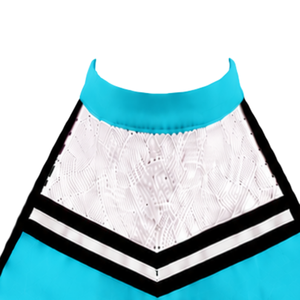 Haut court bleu aqua pour cheerleading, uniforme de danse pour compétition d'équipe, tenue de sport pour performance et entraînement athlétique - Product Image 3