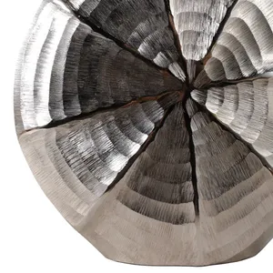 Handmade Metal Tabletop Vase Minimalist Design <b>Tree</b> Ring Pattern Decorative <b>Flower</b> Vase for Interior Designers - Product Image 6