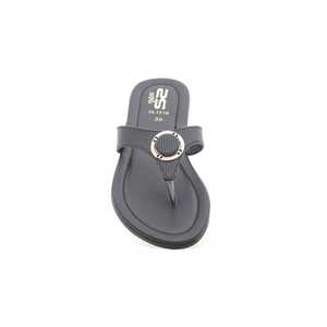 Negro Casual Chappal Para Damas - Product Image 1