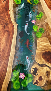 Tablero de Mesa Rectangular de Madera de Acacia y Resina Epoxi Hecho a Mano para Oficina, Hotel, Sala de Estar - Tablero de Mesa de Comedor - Tablero Decorativo para el Hogar - Product Image 6