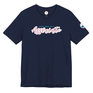 T-shirt graphique bleu marine en coton doux à col rond et manches courtes – Vêtement décontracté et tendance pour le quotidien - Product Image 1