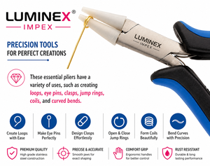 LUMINEX IMPEX LUB=113 <b>Long</b> <b>Nose</b> Stainless Steel Lightweight Smooth Work Jewelry Making Polishing Pliers for Bracelet Making DIY - Product Image 4