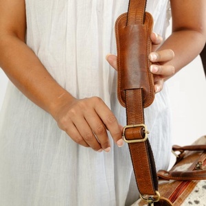 กระเป๋าเดินทางหนังวัววินเทจสำหรับผู้ชายและผู้หญิง - Product Image 6