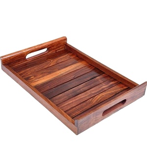 Plateau de service Rectangle en bois de bambou Design nordique plateau polyvalent pour la maison Banquet Hall décor longue durée clair polonais claque - Product Image 1