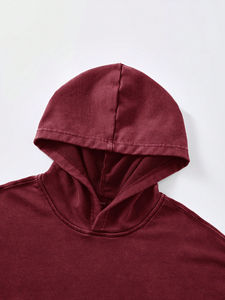 เสื้อฮู้ดเฟรนช์เทอร์รี่ 500 GSM OEM คุณภาพสูง ทรงโอเวอร์ไซส์ บุซับใน มีฮู้ด ผ้าฝ้าย 100% ไซส์พลัส รับสกรีนโลโก้ - Product Image 3