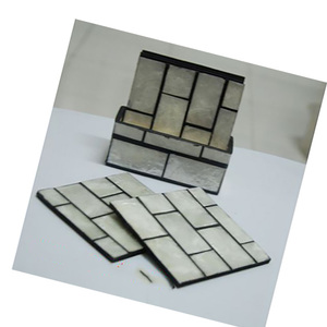 Posavasos de concha marina artístico, artículos de vidrio y mosaico decorativo, motivo de concha marina, tamaño 100mm - Product Image 3