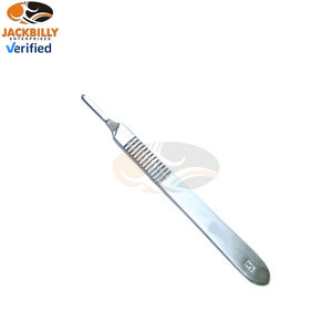 ด้ามมีดผ่าตัดเบอร์ 3 พร้อมใบมีดผ่าตัดเบอร์ 15 ทำจากเหล็กกล้าคาร์บอน อุปกรณ์การแพทย์สำหรับการผ่าตัด ใช้ครั้งเดียว ทิ้งได้ ปลอดเชื้อ - Product Image 2