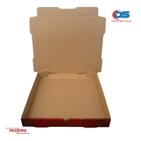 Caja de Pizza Cuadrada de Papel Kraft Corrugado Marrón con Protección UV, Diseño Personalizado DAT THUAN, Cierre Magnético, Logotipo Personalizado