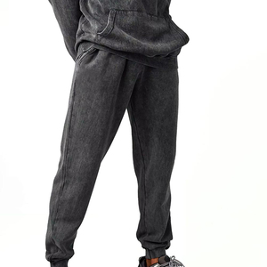 Conjunto Deportivo con Capucha para Hombre, Estilo Vintage, Lavado Ácido, Corte Regular, Top y Pantalón a Juego, Ropa Casual, Estilo Urbano, para Uso Diario - Product Image 2