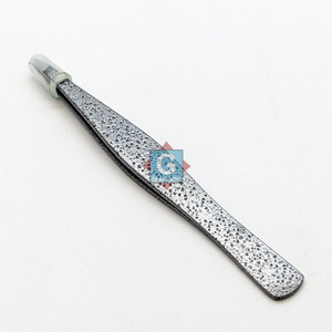 Pinzas de acero inoxidable con punta inclinada de diseño de piedra, estilo moderno y duradero, pinzas para cejas con punta inclinada - Product Image 1