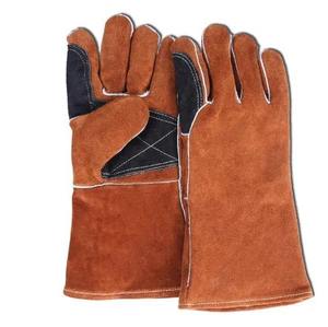 High-Performance Heat-Resistant Welding Gloves Quality Cow Split Suede Leather Working Gloves - Product Image 2