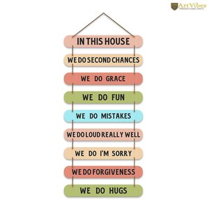 Décoration murale rustique moderne en MDF avec citations sur le thème de la maison, idéale pour le salon, le bureau, le couloir ou comme cadeau - Product Image 4