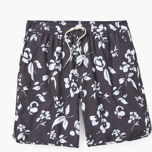 Shorts de bain pour hommes à imprimé floral, taille mi-haute, cordon de serrage, séchage rapide, en polyester, décontractés, style Bermuda - Product Image 5