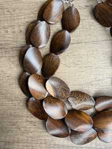 Natural Wooden Pendant Necklace for Women Handcrafted Eco Friendly Boho Style Jewelry Lightweight Ethnic Fashion Gift <b>Wall</b> <b>Signs</b> - Product Image 4
