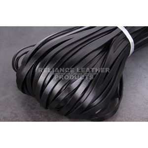 สายหนังแบนสีดำเงาทำมือขนาด 4 มม. สำหรับงาน DIY เครื่องประดับ - Product Image 4