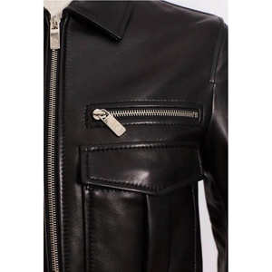 Veste en cuir professionnelle longue pour femme, modèle OEM 2026, respirante, imperméable, écologique, coupe-vent, teinte unie, en lin ODM - Product Image 6