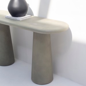 Table console en béton Vandana Sierra Cresta Olive, design de meubles d'appoint modernes et minimalistes - Product Image 5